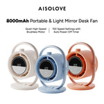 Load image into Gallery viewer, AISOLOVE F17 Mirror Desk Fan 8000mAh 镜面桌面风扇