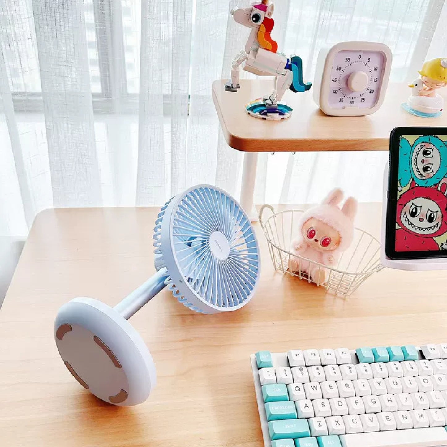 AISOLOVE F21 Wide-Angle Auto Oscillation USB Desktop Fan 4000mAh 广角自动摇头USB桌面风扇