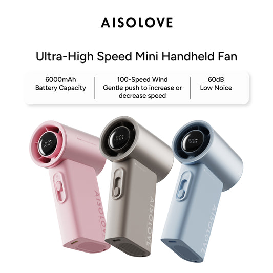 AISOLOVE F20 Handheld Turbo Mini Fan 6000mAh 手持式涡轮迷你风扇