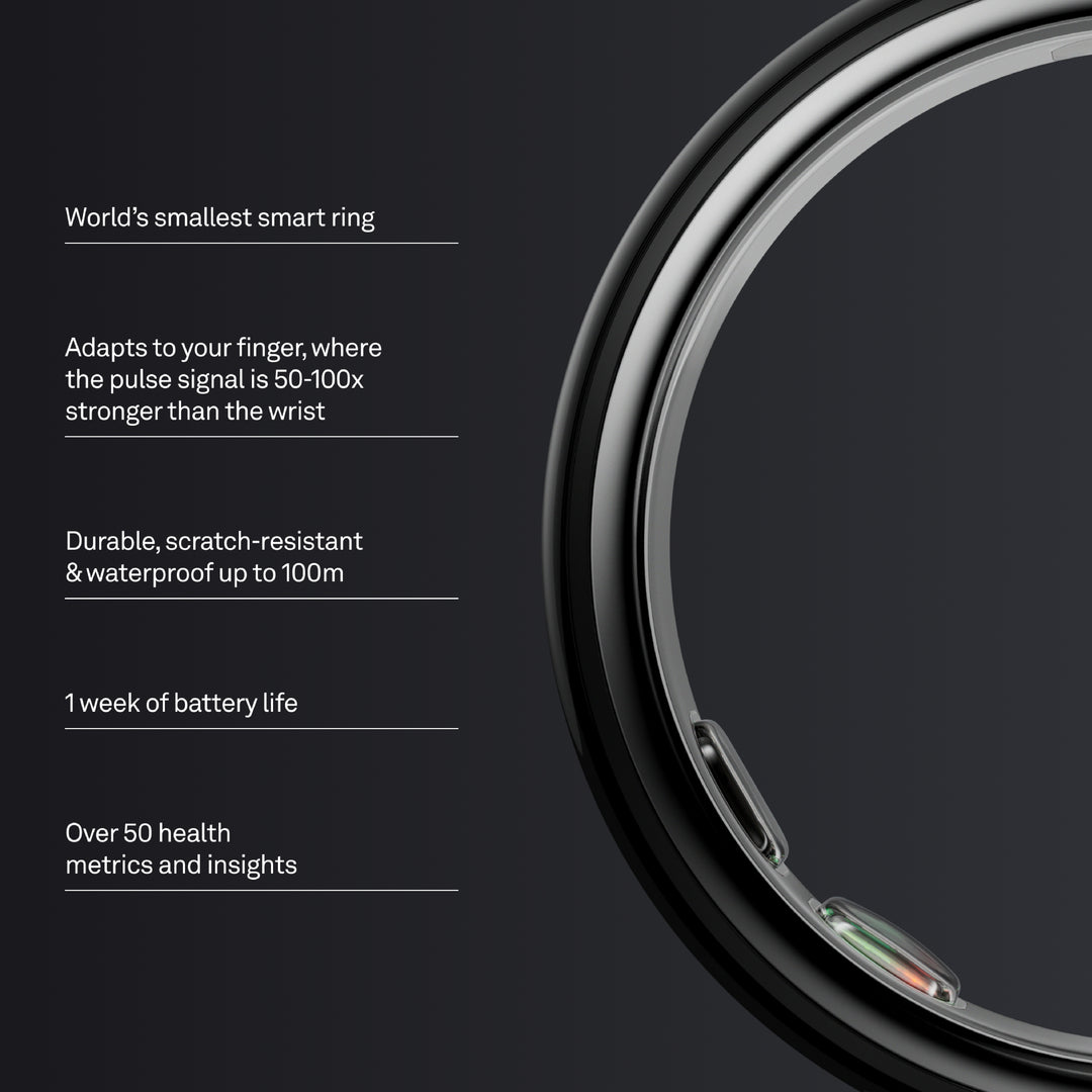 Oura Ring 5 Health & Fitness Tracker Smart Ring, Black