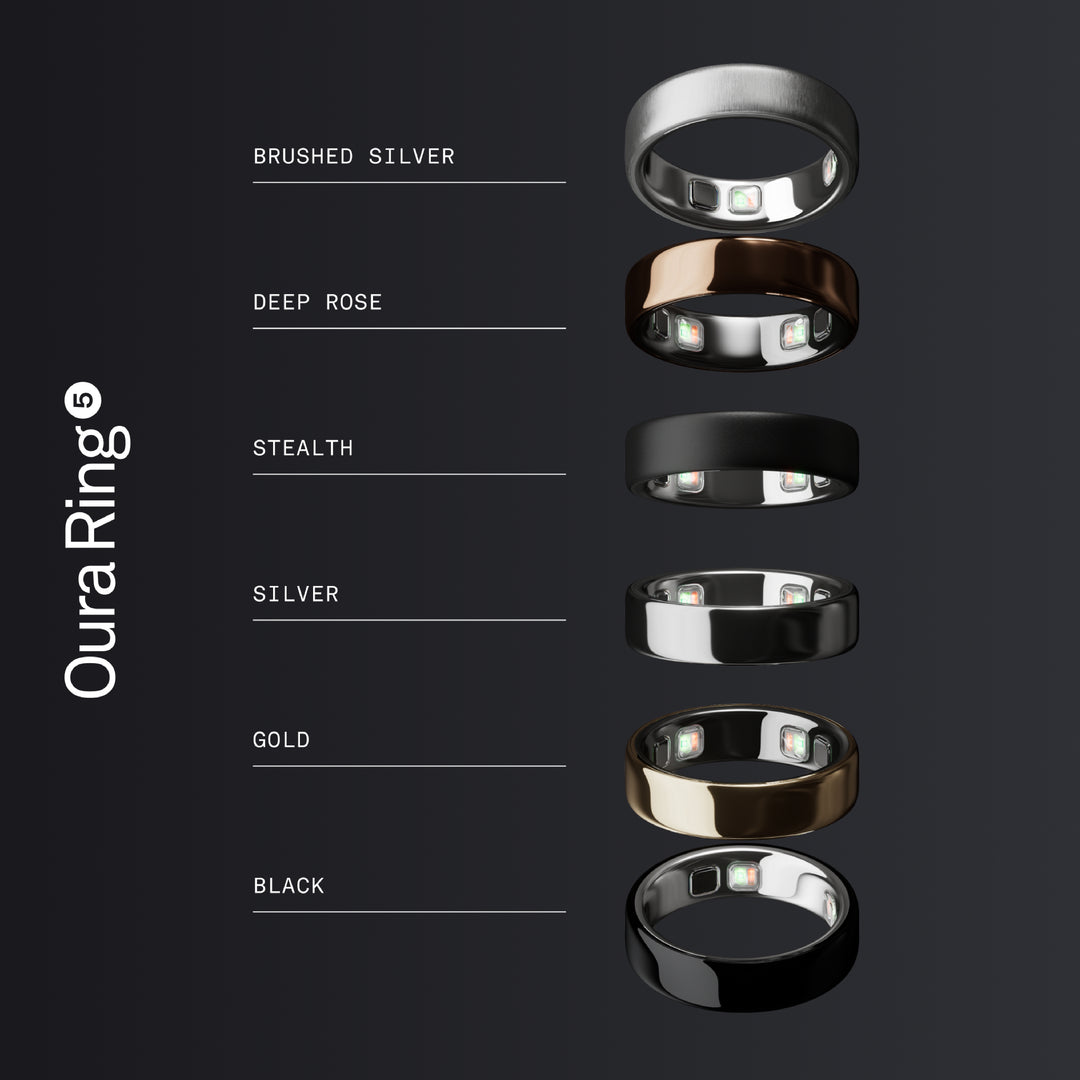 Oura Ring 5 Health & Fitness Tracker Smart Ring, Black