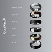 Oura Ring 5 Health & Fitness Tracker Smart Ring, Brushed Silver