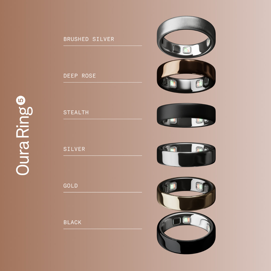 Oura Ring 5 Health & Fitness Tracker Smart Ring, Deep Rose