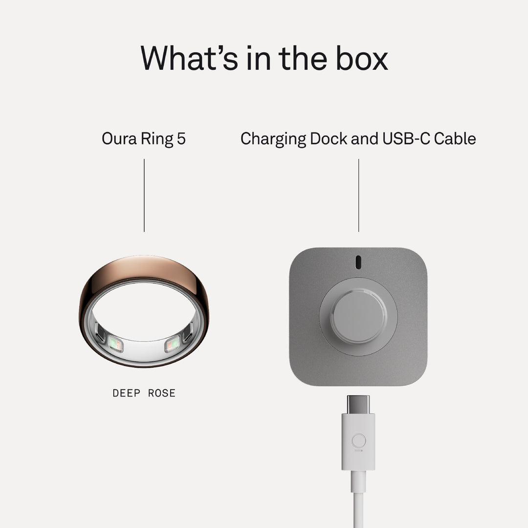 Oura Ring 5 Health & Fitness Tracker Smart Ring, Deep Rose