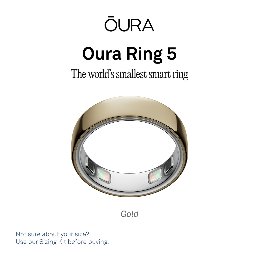 Oura Ring 5 Health & Fitness Tracker Smart Ring, Gold