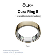 Oura Ring 5 Health & Fitness Tracker Smart Ring, Gold