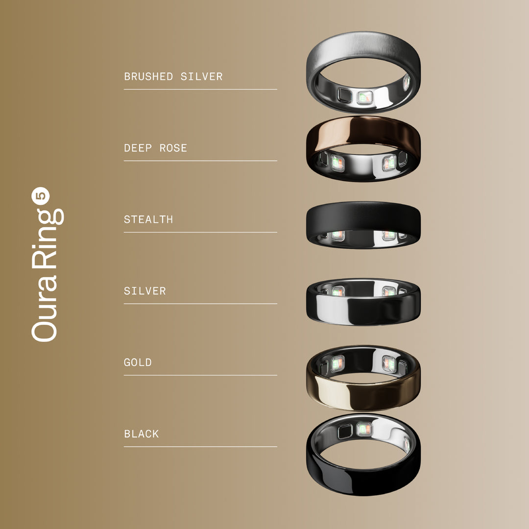 Oura Ring 5 Health & Fitness Tracker Smart Ring, Gold