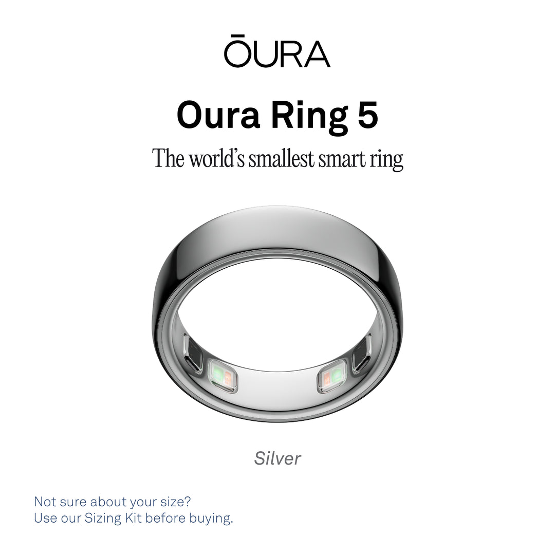 Oura Ring 5 Health & Fitness Tracker Smart Ring, Silver