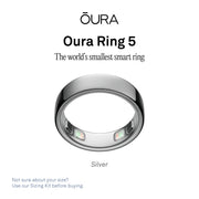 Oura Ring 5 Health & Fitness Tracker Smart Ring, Silver