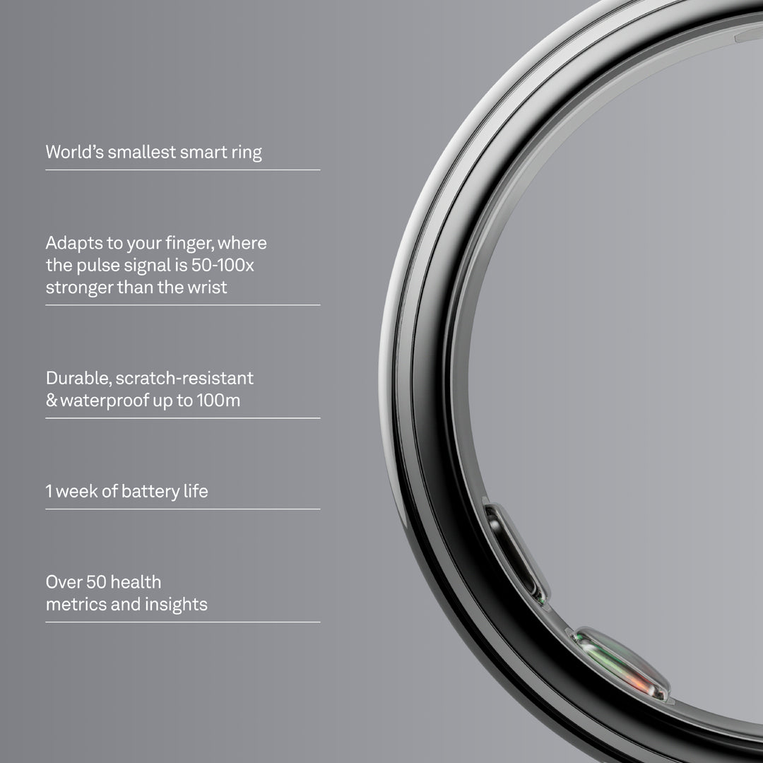 Oura Ring 5 Health & Fitness Tracker Smart Ring, Silver