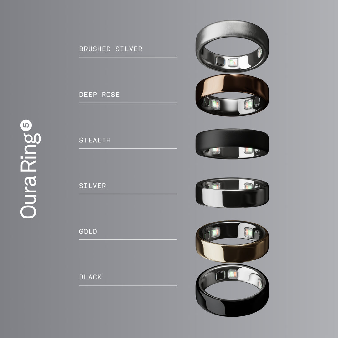Oura Ring 5 Health & Fitness Tracker Smart Ring, Silver
