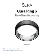 Oura Ring 5 Health & Fitness Tracker Smart Ring, Stealth