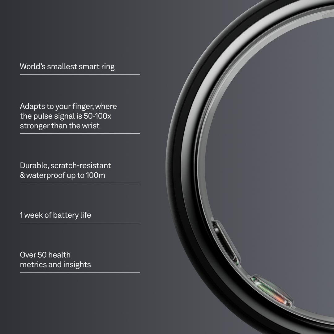 Oura Ring 5 Health & Fitness Tracker Smart Ring, Stealth