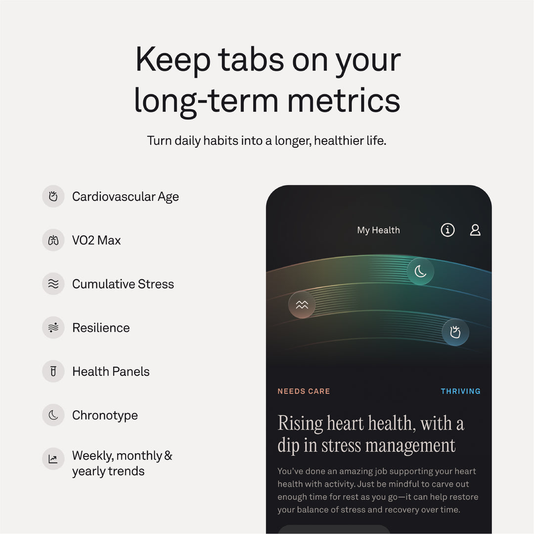 Oura Ring 5 Health & Fitness Tracker Smart Ring, Stealth