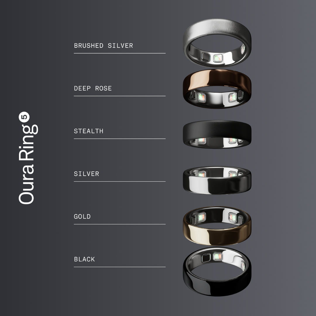 Oura Ring 5 Health & Fitness Tracker Smart Ring, Stealth