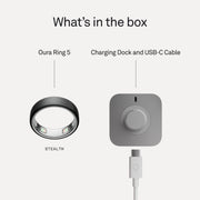 Oura Ring 5 Health & Fitness Tracker Smart Ring, Stealth
