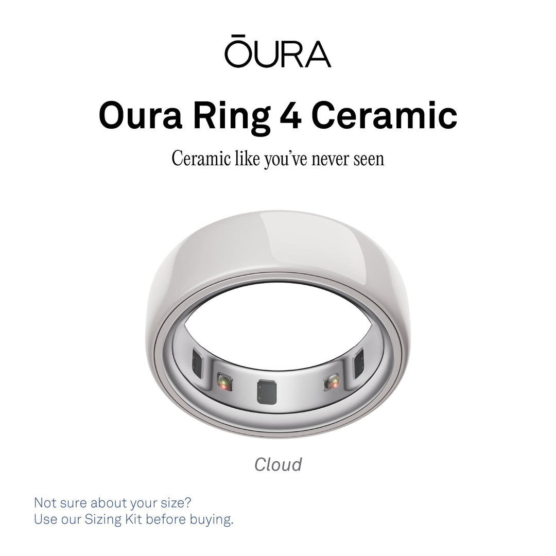 Oura Ring 4 Ceramic Health & Fitness Tracker Smart Ring, Cloud