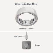 Oura Ring 4 Ceramic Health & Fitness Tracker Smart Ring, Cloud