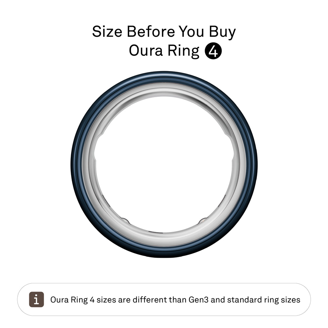 Oura Ring 4 Ceramic Health & Fitness Tracker Smart Ring, Midnight