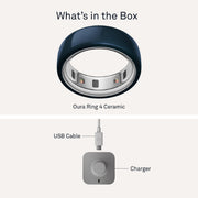 Oura Ring 4 Ceramic Health & Fitness Tracker Smart Ring, Midnight