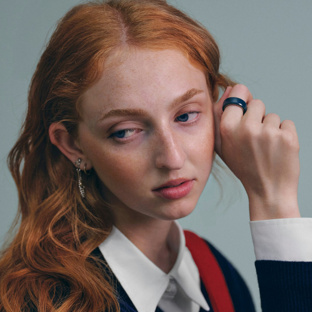 Oura Ring 4 Ceramic Health & Fitness Tracker Smart Ring, Midnight