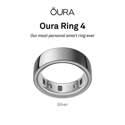 Oura Ring 4 Health & Fitness Tracker Smart Ring, Silver