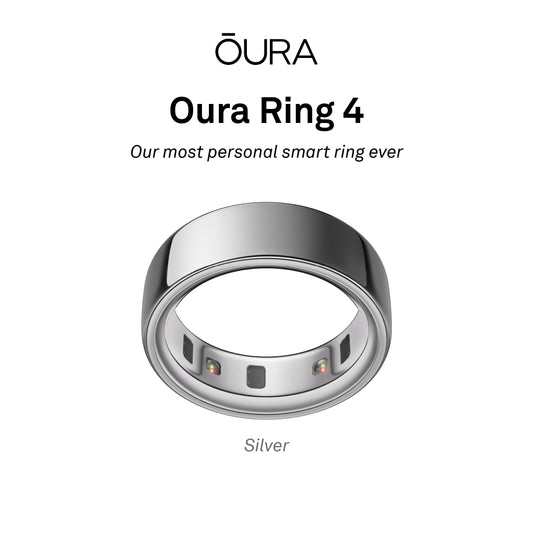 Oura Ring 4 Health & Fitness Tracker Smart Ring, Silver