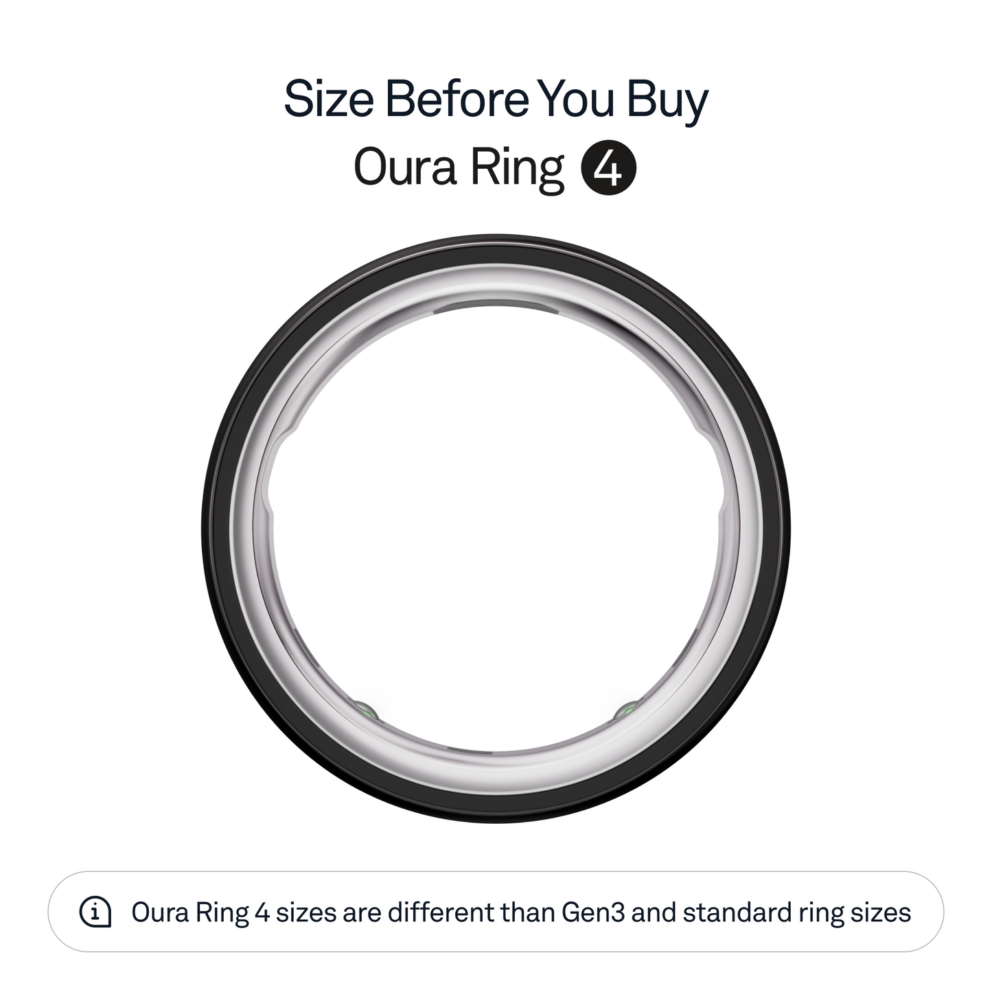 Oura Ring 4 Health & Fitness Tracker Smart Ring, Black