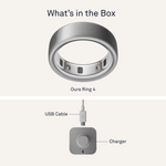 Load image into Gallery viewer, Oura Ring 4 Health &amp; Fitness Tracker Smart Ring, Brushed Silver
