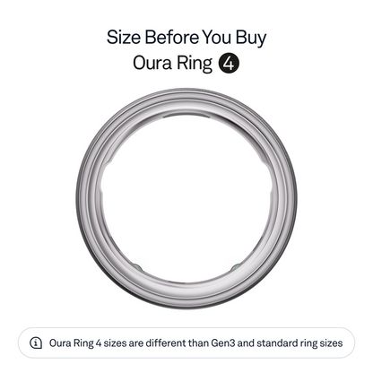 Oura Ring 4 Health & Fitness Tracker Smart Ring, Brushed Silver