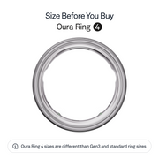 Oura Ring 4 Health & Fitness Tracker Smart Ring, Brushed Silver