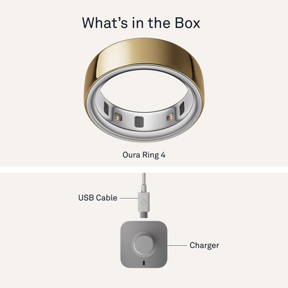 Oura Ring 4 Health & Fitness Tracker Smart Ring, Gold
