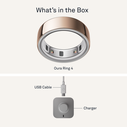 Oura Ring 4 Health & Fitness Tracker Smart Ring, Rose Gold