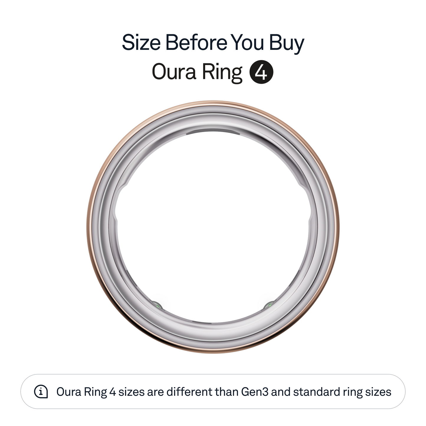 Oura Ring 4 Health & Fitness Tracker Smart Ring, Rose Gold