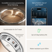 Oura Ring 4 Health & Fitness Tracker Smart Ring, Rose Gold