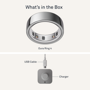 Oura Ring 4 Health & Fitness Tracker Smart Ring, Silver
