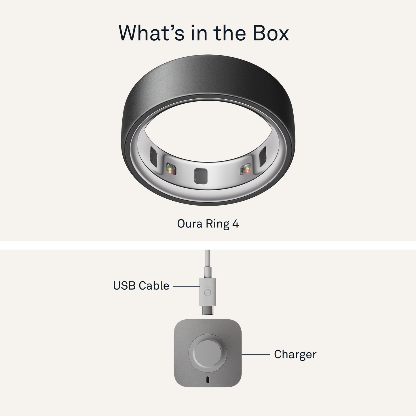 Oura Ring 4 Health & Fitness Tracker Smart Ring, Stealth