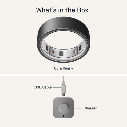 Oura Ring 4 Health & Fitness Tracker Smart Ring, Stealth