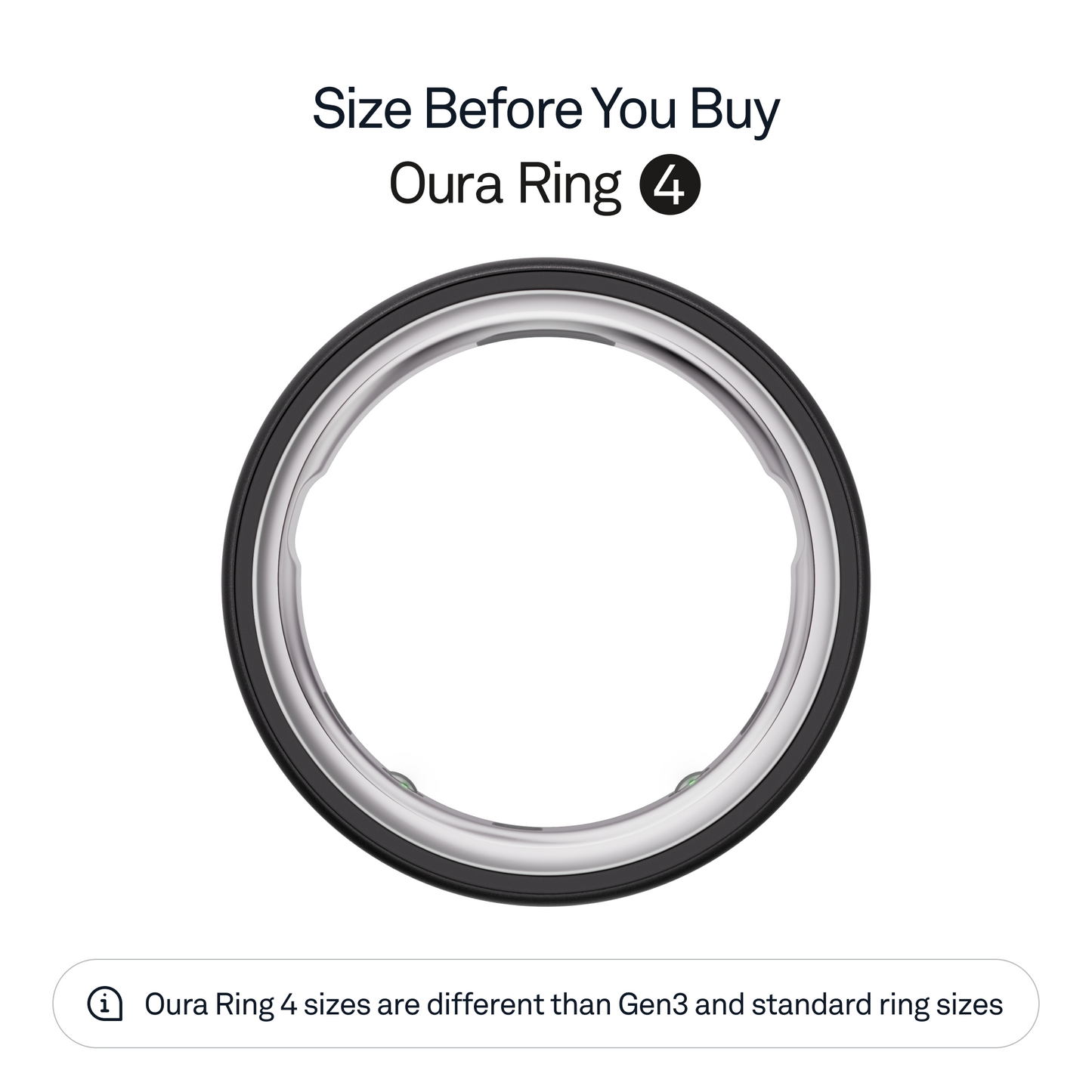 Oura Ring 4 Health & Fitness Tracker Smart Ring, Stealth
